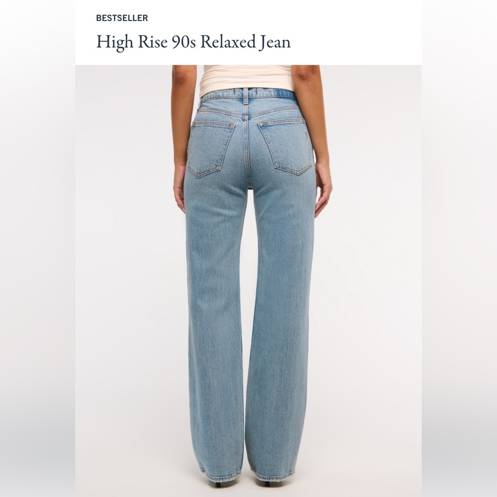Abercrombie & Fitch Light Blue Straight Leg Jeans - Picture 4 of 4